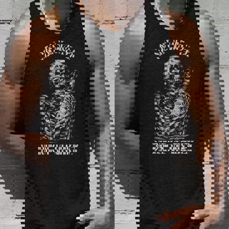 ウィスキーを使ったスケルトン 節水 ウィスキーを飲む タンクトップ 彼への贈り物