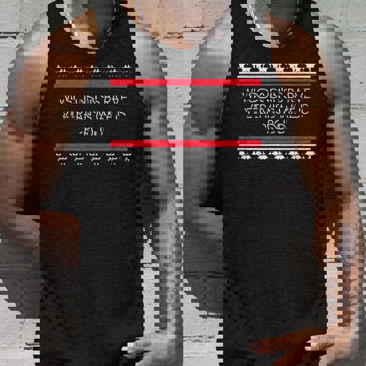 ウィスコンシン州退役軍人への感謝の気持ち タンクトップ 彼への贈り物