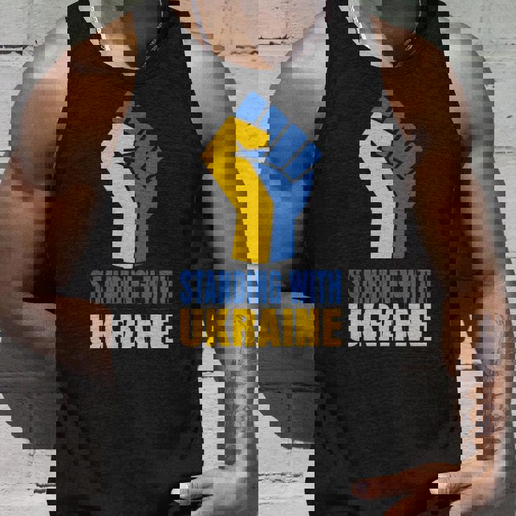 ウクライナを支援 ウクライナと共に立つ 長袖tシャツ タンクトップ 彼への贈り物