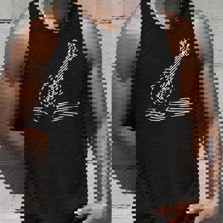 ウクレレ ラインアート ミュージシャン向け ウクレレ タンクトップ 彼への贈り物