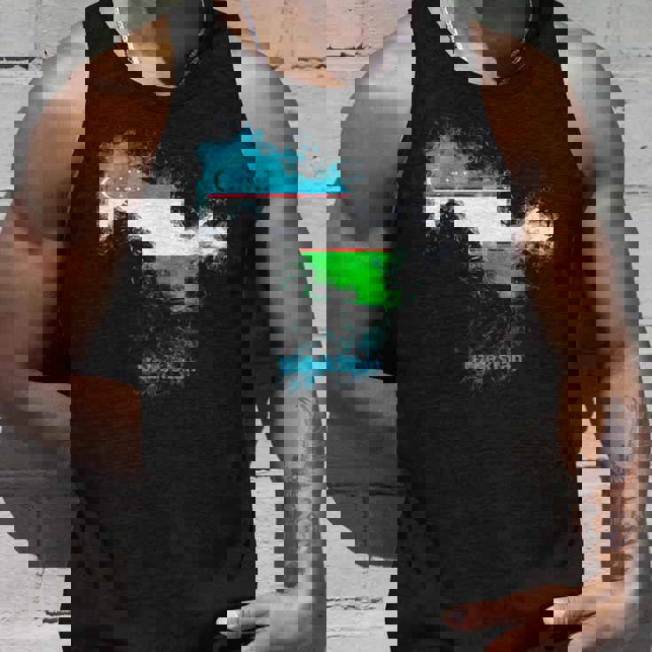 ウズベキスタン 国旗 地図 ウズベク ウズベキスタン タンクトップ 彼への贈り物