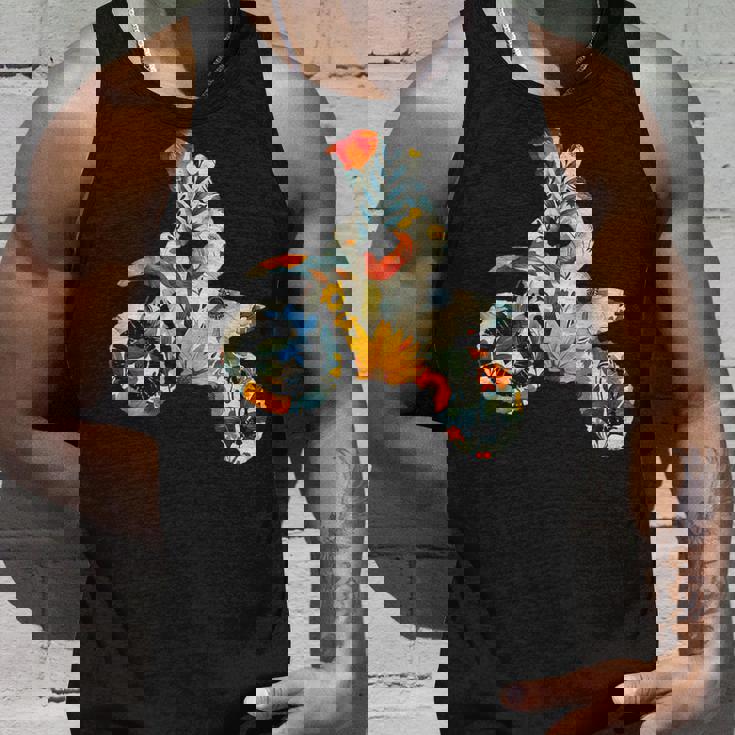 エレガントなシルエット フラワーアートピース フローラル モトクロス タンクトップ 彼への贈り物