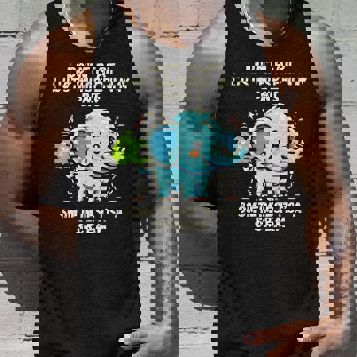 エレファントおならしないよ時々ズボンの中でささやくだけ 長袖tシャツ タンクトップ 彼への贈り物