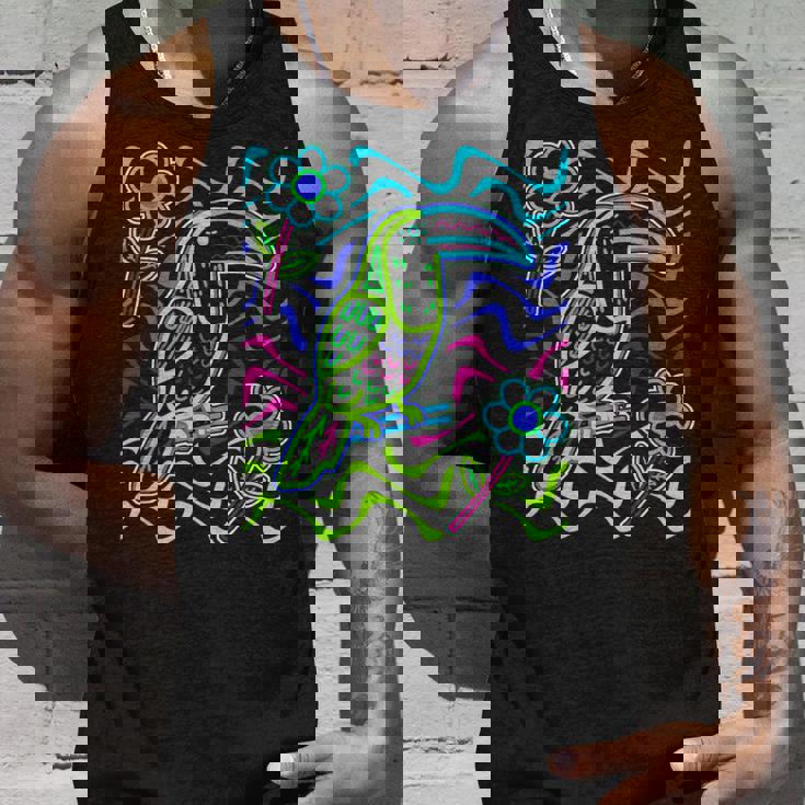 オオハシの鳥 アラカリ オオハシ オオハシ モラ アート パナマ・クナ族作 タンクトップ 彼への贈り物