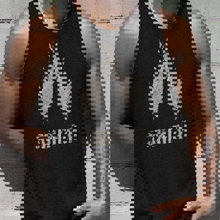 オカルト滞在ライトロシア語キリルゴシックバーニング教会グリム タンクトップ 彼への贈り物