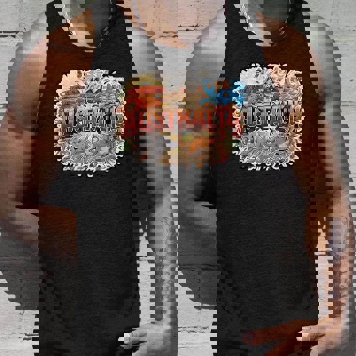 オーストラリアカンガルーコアラポインティングミーム オーストラリアのお土産 タンクトップ 彼への贈り物