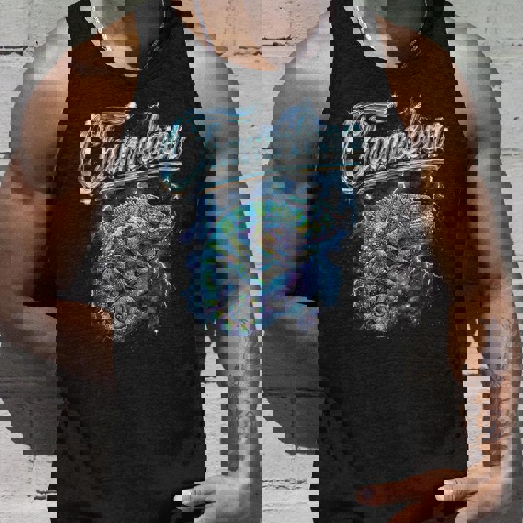 カメレオン ヴィンテージ 90年代 レトロ ファニー カメレオン 80年代 メンズ レディース タンクトップ 彼への贈り物