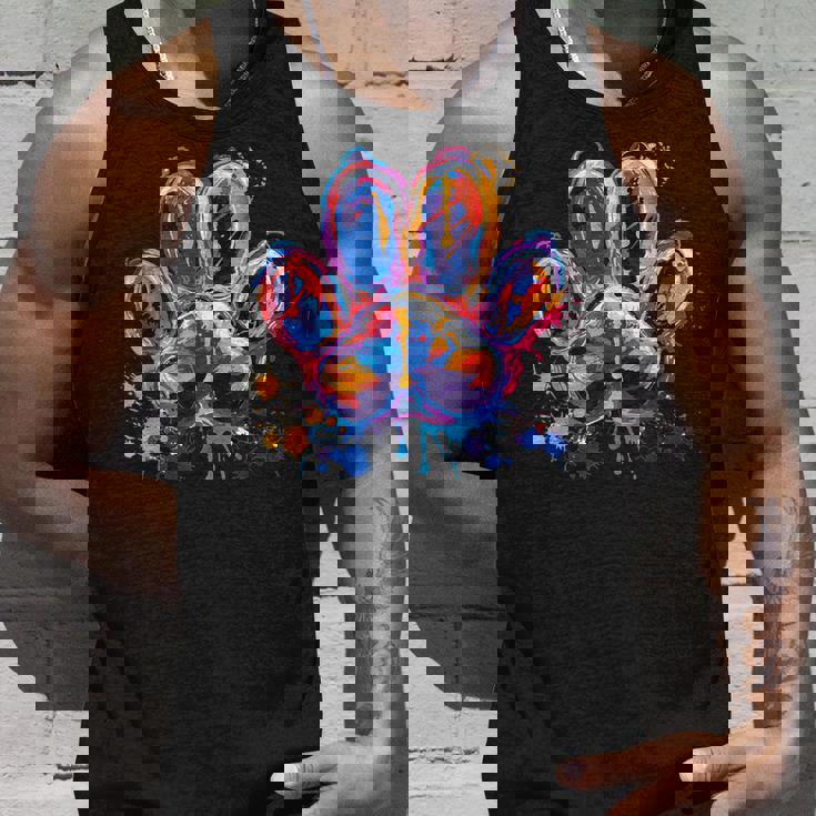 カラフルな動物の犬の足跡 タンクトップ 彼への贈り物