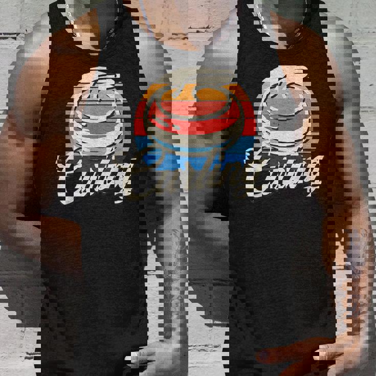 カーリング レトロ ヴィンテージ カーリングストーン タンクトップ 彼への贈り物