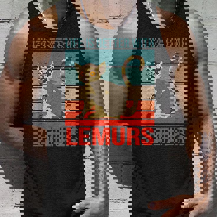 キツネザル ライフ・イズ・ベター 霊長類 キツネザル タンクトップ 彼への贈り物