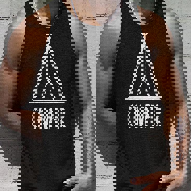 キャンパー キャンプ好き 山好き ハイキング好き 登山好き 海好き アウトドア好き キャンプ タンクトップ 彼への贈り物