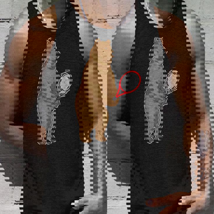 クマ テニス テニスラケット スポーツ タンクトップ 彼への贈り物