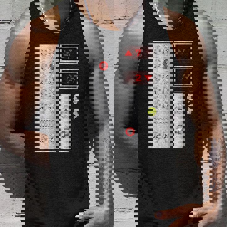 クールなエレベーターボタンアートメンズレディースリフトハロウィンコスチューム タンクトップ 彼への贈り物