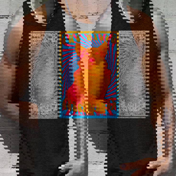 コーギードッグファニーサイケデリック1960年代ウェルシュコーギーペンブローク タンクトップ 彼への贈り物