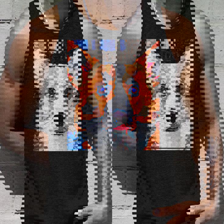 コーギー・ポートレート キュビズム・アート タンクトップ 彼への贈り物