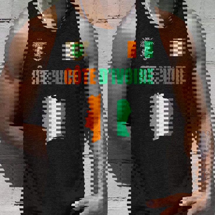 コートジボワール国旗 コートジボワール地図 タンクトップ 彼への贈り物