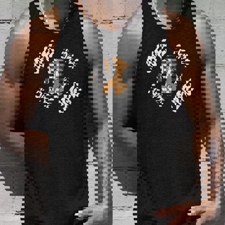 コーヒーシェットランド・シープドッグ犬 タンクトップ 彼への贈り物