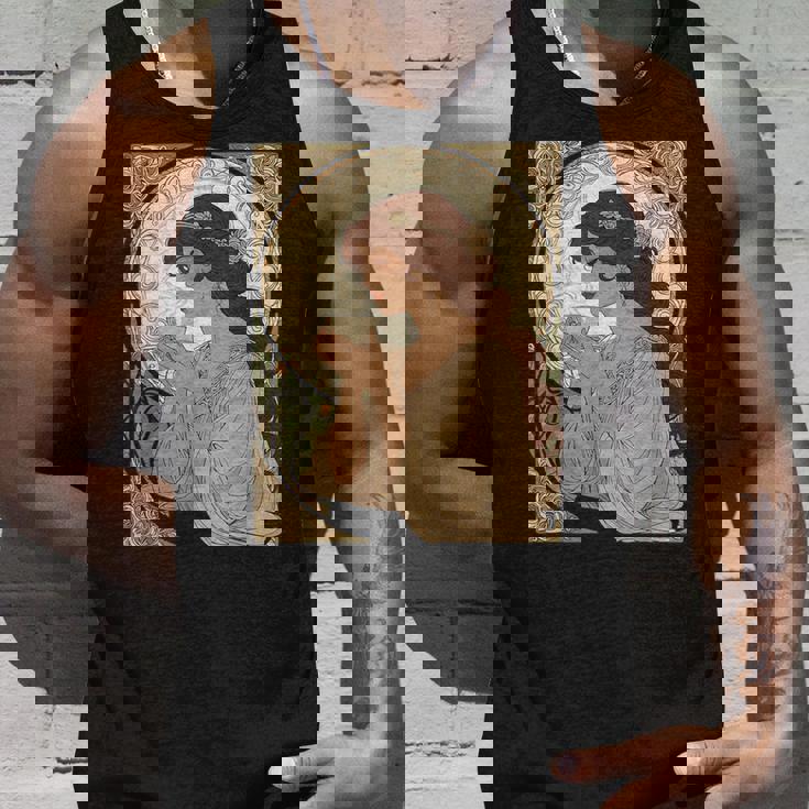 コーヒー好きのミュシャ風のアールヌーボー タンクトップ 彼への贈り物