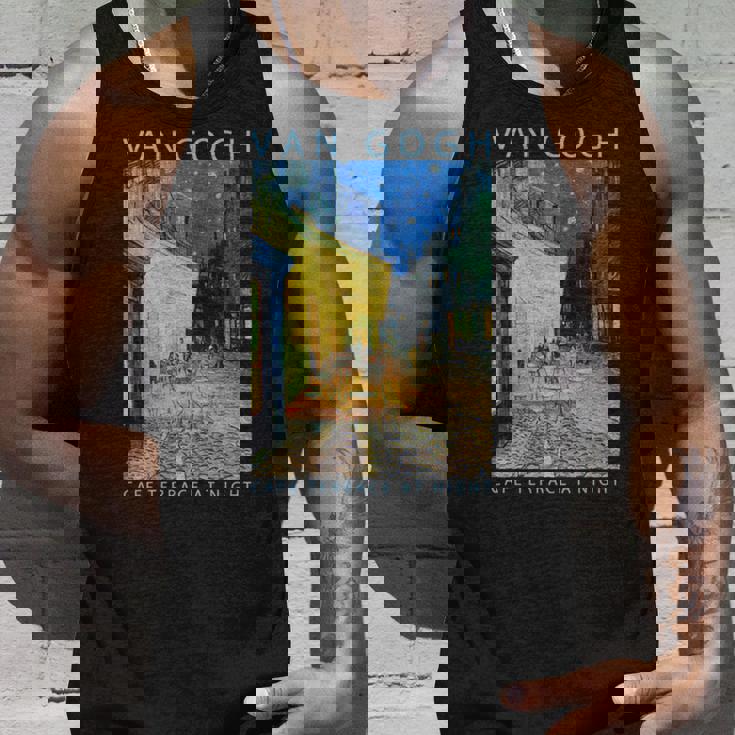 ゴッホ 面白いtシャツ アート 夜のカフェテラス 印象派 絵画 メンズ レディース 面白い 服 美術 油彩画 長袖tシャツ タンクトップ 彼への贈り物