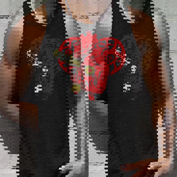 サイコビリー ホラー パンクロック Hr アンデッドハート タンクトップ 彼への贈り物