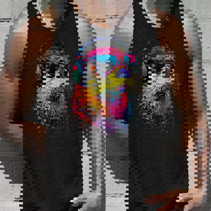 サングラスをかけたラッコ ラッコ大好き テンテン かわいい カワウソ タンクトップ 彼への贈り物