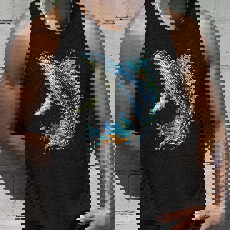 ザトウクジラ 動物 グラフィック イラスト ザトウクジラ タンクトップ 彼への贈り物