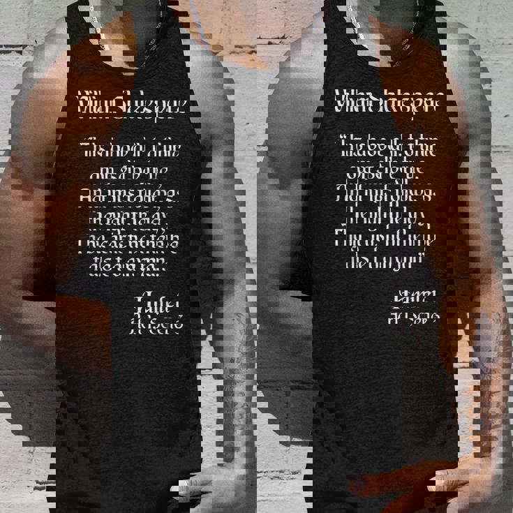 シェイクスピアの名言 To Thine Ownelf Be True Hamlet タンクトップ 彼への贈り物