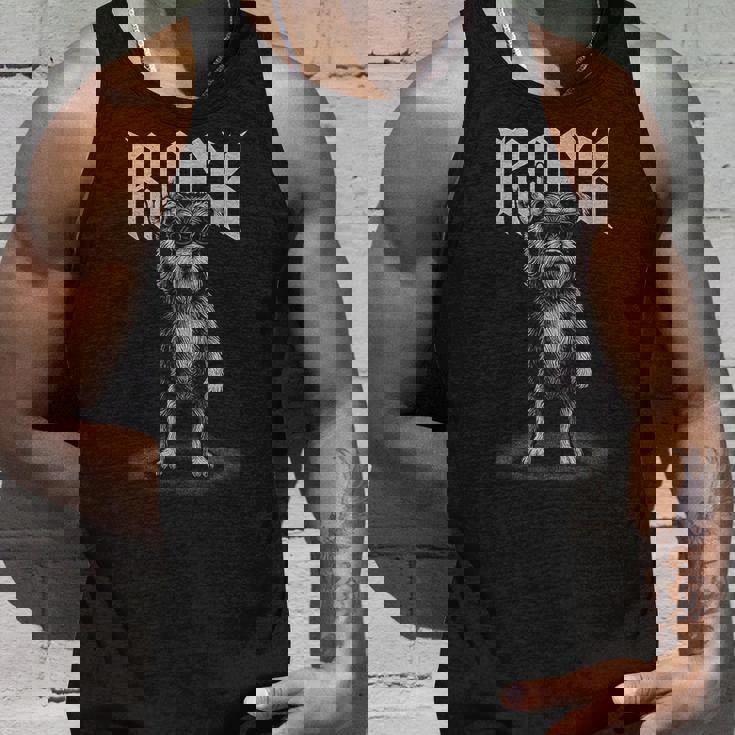 シュナウザー ロックミュージック レトロ ヴィンテージ 犬好き タンクトップ 彼への贈り物