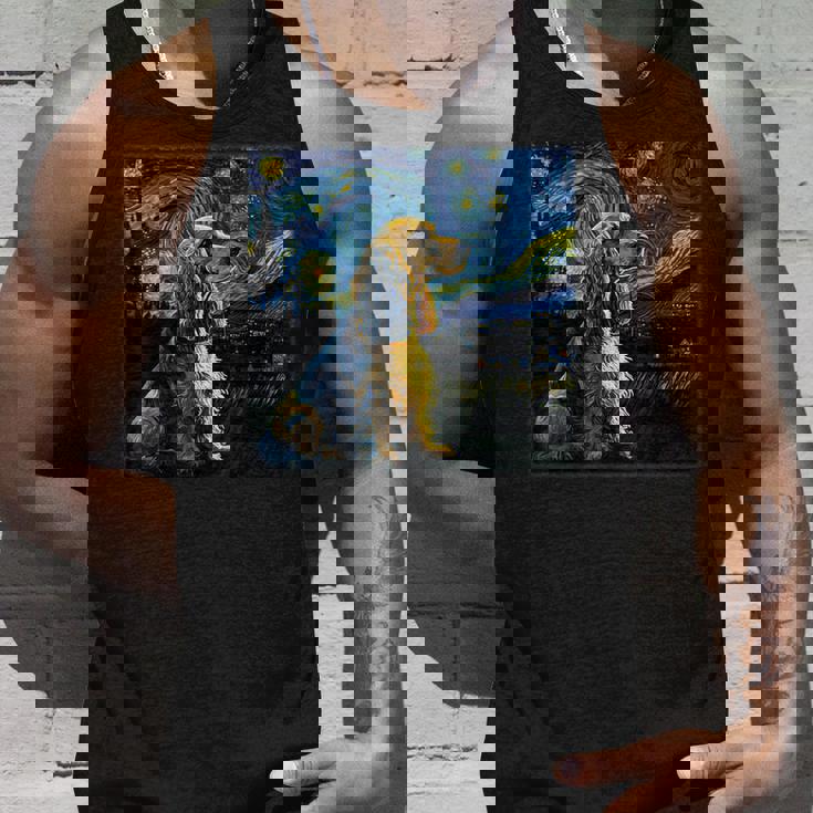 シュルレアリスム 星月夜 イングリッシュコッカースパニエル犬 タンクトップ 彼への贈り物