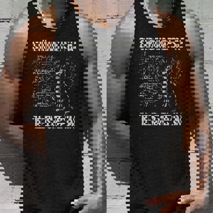 シュレーディンガーの猫 脱出計画 物理ジョーク 長袖tシャツ タンクトップ 彼への贈り物