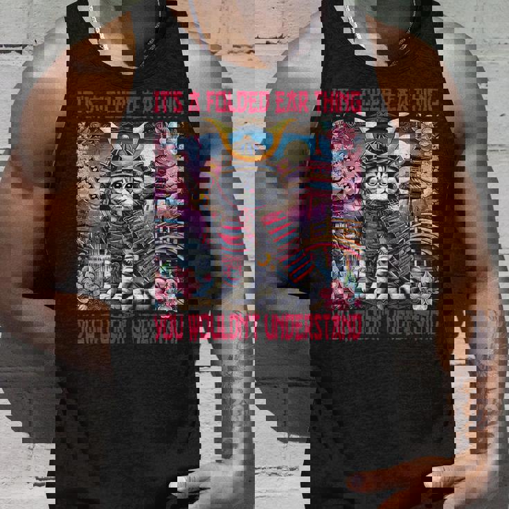 スコティッシュフォールド 耳 折れ 侍風景 タンクトップ 彼への贈り物