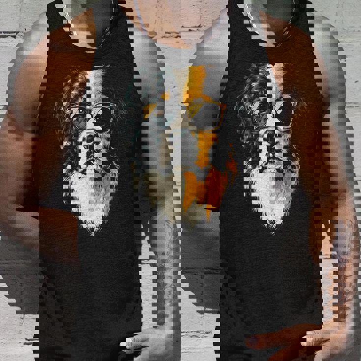 セントバーナード 犬 グラフィック ペット アートワーク セントバーナード タンクトップ 彼への贈り物