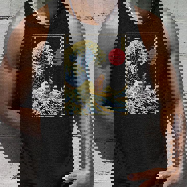 チンパンジー 神奈川波 おもしろサーフアニマル タンクトップ 彼への贈り物