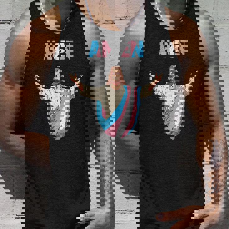 トランスジェンダー・ジーザス 誇りをもって信じ、信仰する。 タンクトップ 彼への贈り物