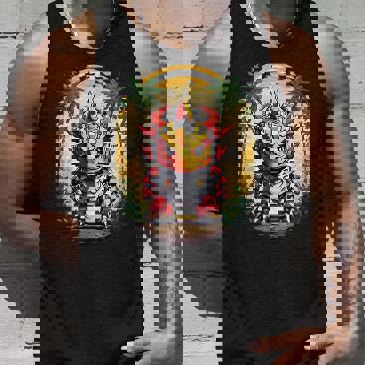 トリケラトプス恐竜ロボット トリケラトプスのマッチングデザイン タンクトップ 彼への贈り物