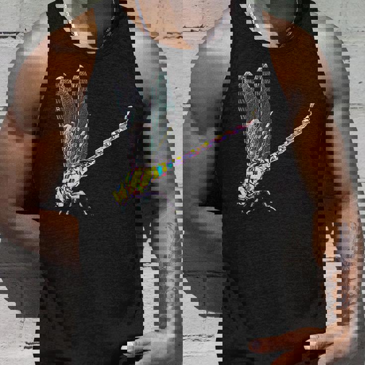 トンボ モチーフ 昆虫 カラフル 羽 虫 トンボ タンクトップ 彼への贈り物