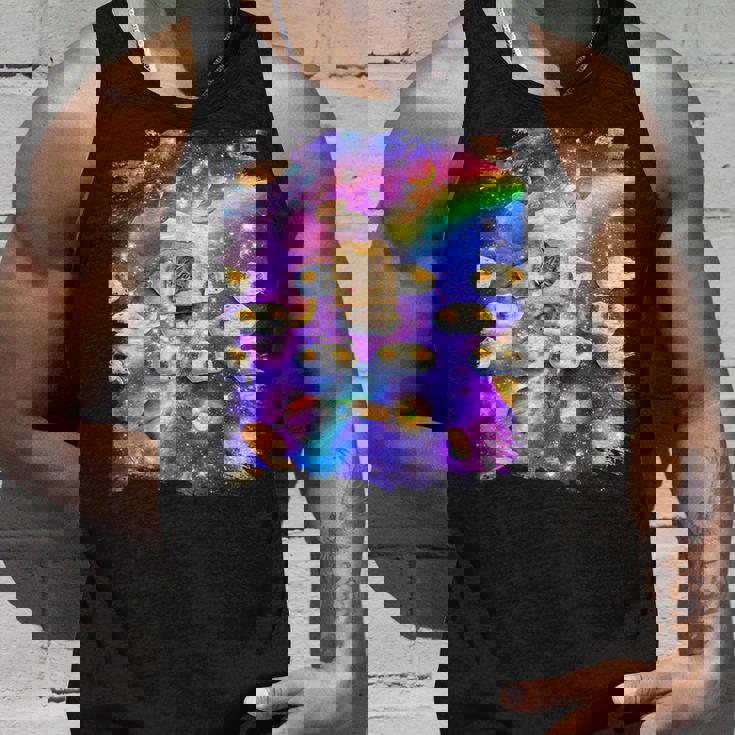 トーストスペース 猫 パンローフキャット レインボーギャラクシー タンクトップ 彼への贈り物