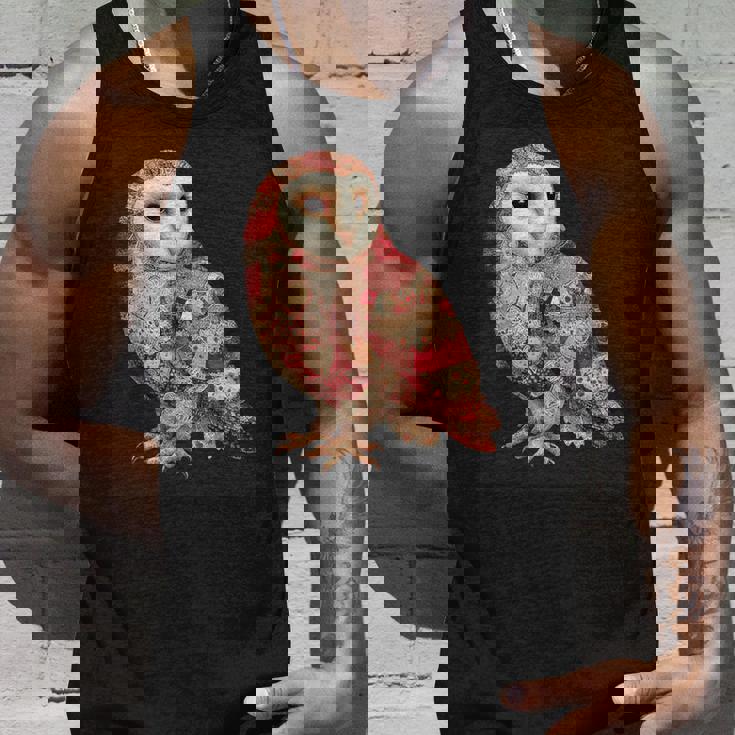 ハート柄の奇抜なパッチワークフクロウ タンクトップ 彼への贈り物