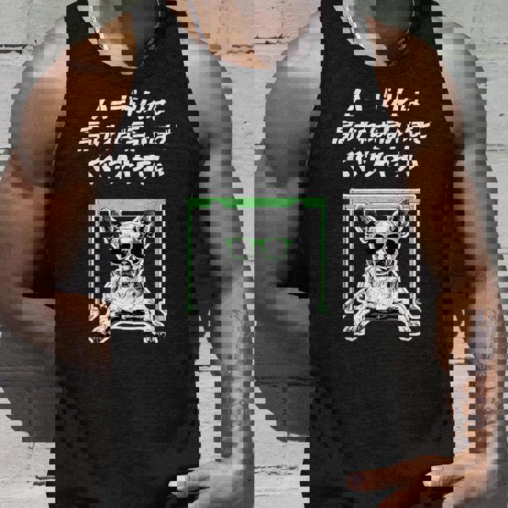 ハードルは高いほどくぐりやすい チワワ グッズ 犬 おもしろ 面白い ネタ 笑える タンクトップ 彼への贈り物