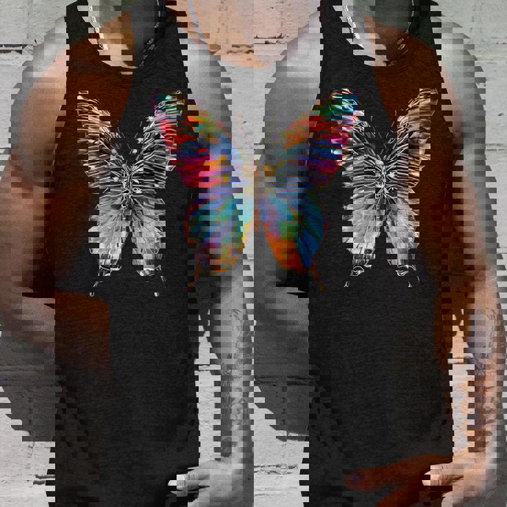 バタフライ カラフルな羽 バタフライ 蝶 タンクトップ 彼への贈り物