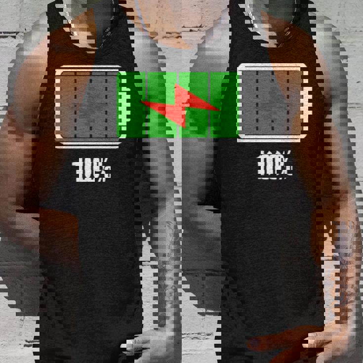 バッテリー100シャツ残量バッテリーフルパワーバッテリーフル。 長袖tシャツ タンクトップ 彼への贈り物