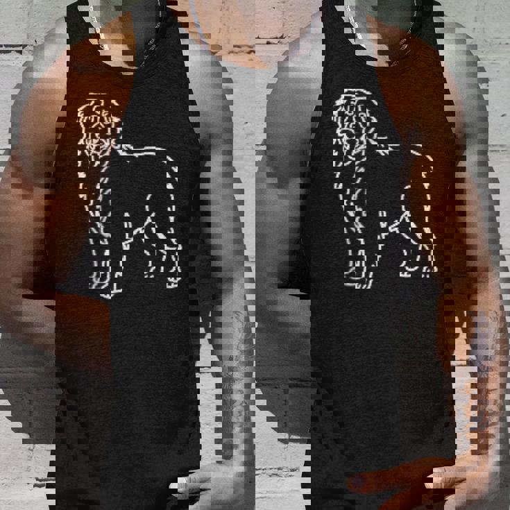 バーニーズマウンテンドッグ ミニマリストバッジ パッチラインアート タンクトップ 彼への贈り物