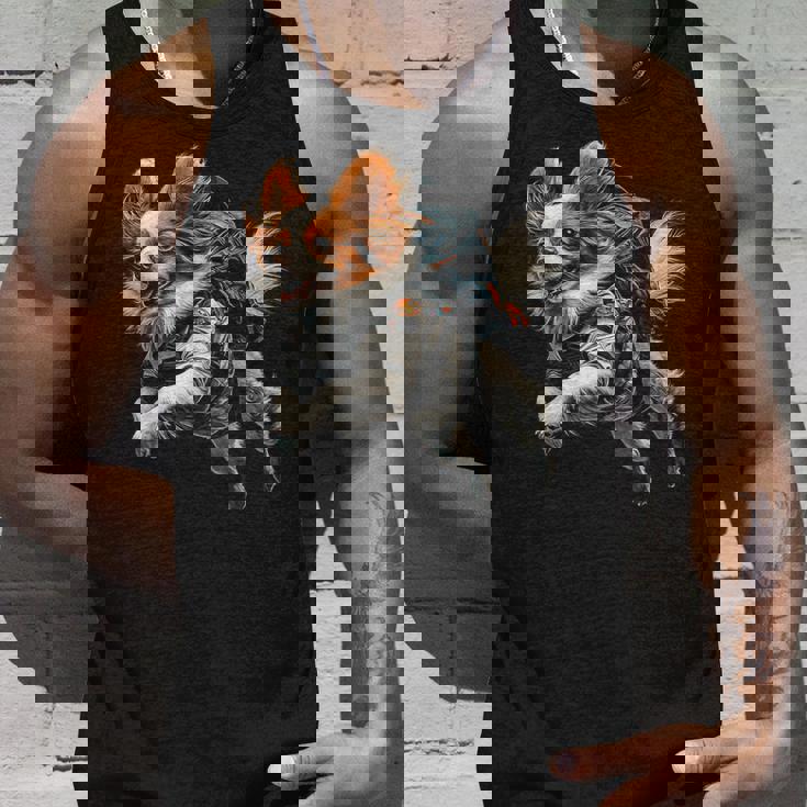 パピヨン 犬 モチーフ ペット イラスト パピヨン タンクトップ 彼への贈り物