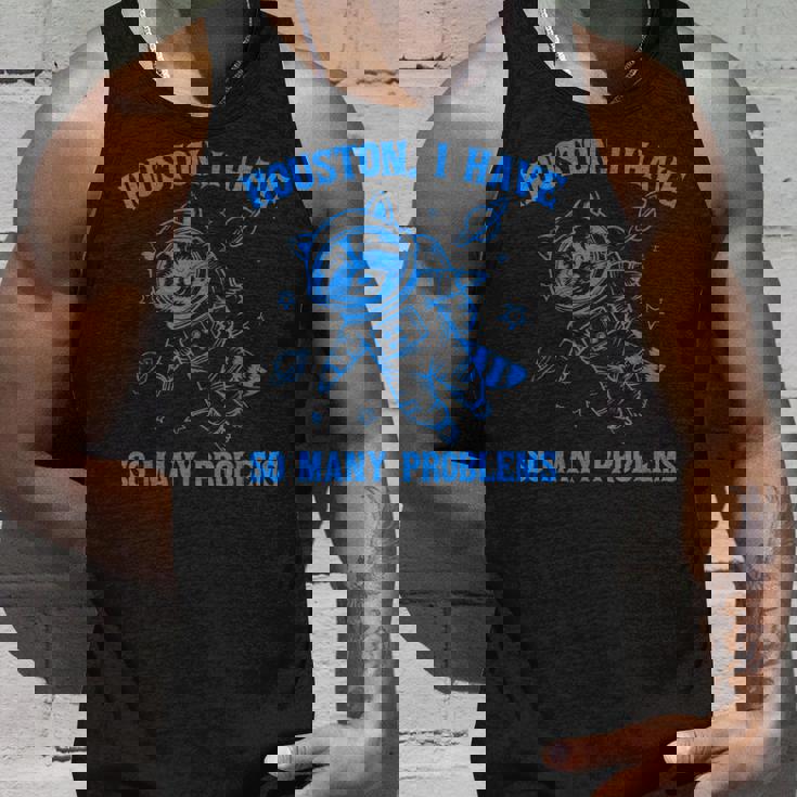 ヒューストン I Haveo Many Problems アライグマ宇宙飛行士 タンクトップ 彼への贈り物