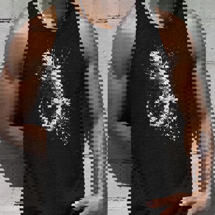 ヒョウモントカゲモドキ グランジ パンク スプラッター タンクトップ 彼への贈り物