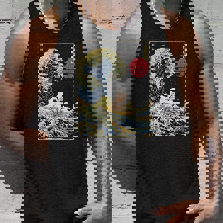 ビション・フリーゼ 日本神奈川波 おもしろサーフドッグ タンクトップ 彼への贈り物