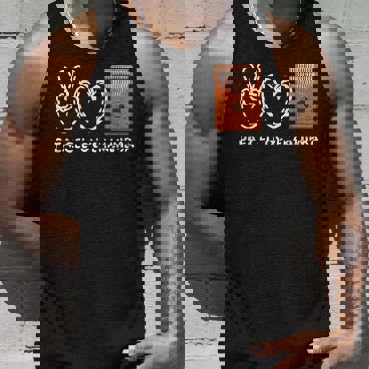 ピース、ラブカリンバレトロカリンバラバー タンクトップ 彼への贈り物