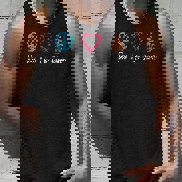 ピース・ラブ・バドミントン アイ・ラブ・バドミントン 長袖tシャツ タンクトップ 彼への贈り物