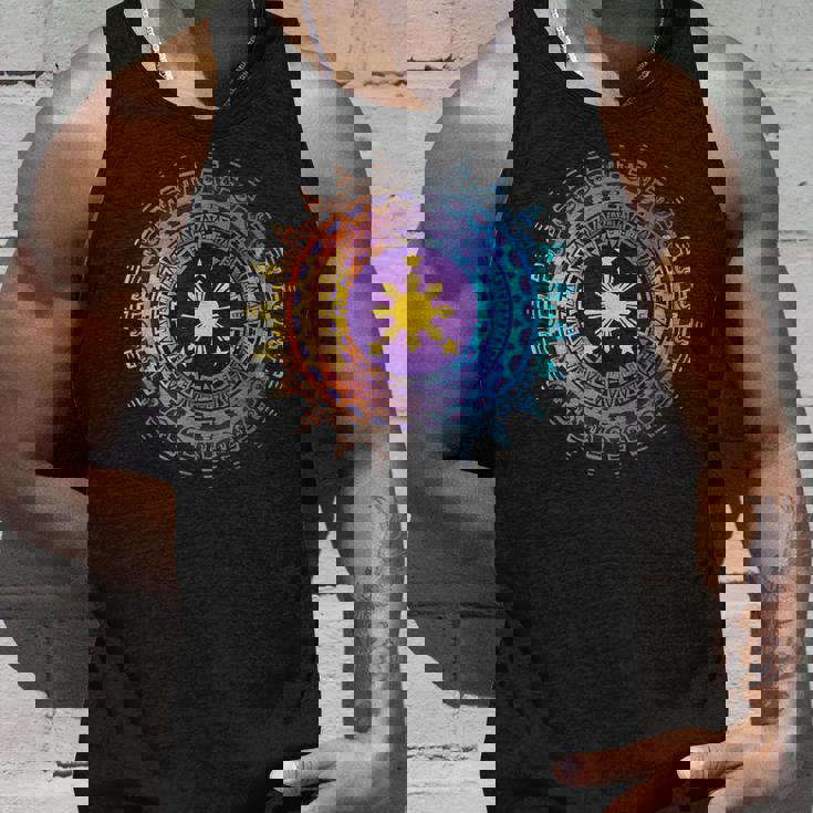 フィリピンの遺産 ヴィンテージ フィリピン国旗 アート ピース タンクトップ 彼への贈り物