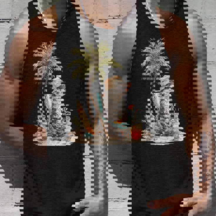 フェレット 果物 スキムボード ビーチツリー 動物 モチーフ フェレット タンクトップ 彼への贈り物